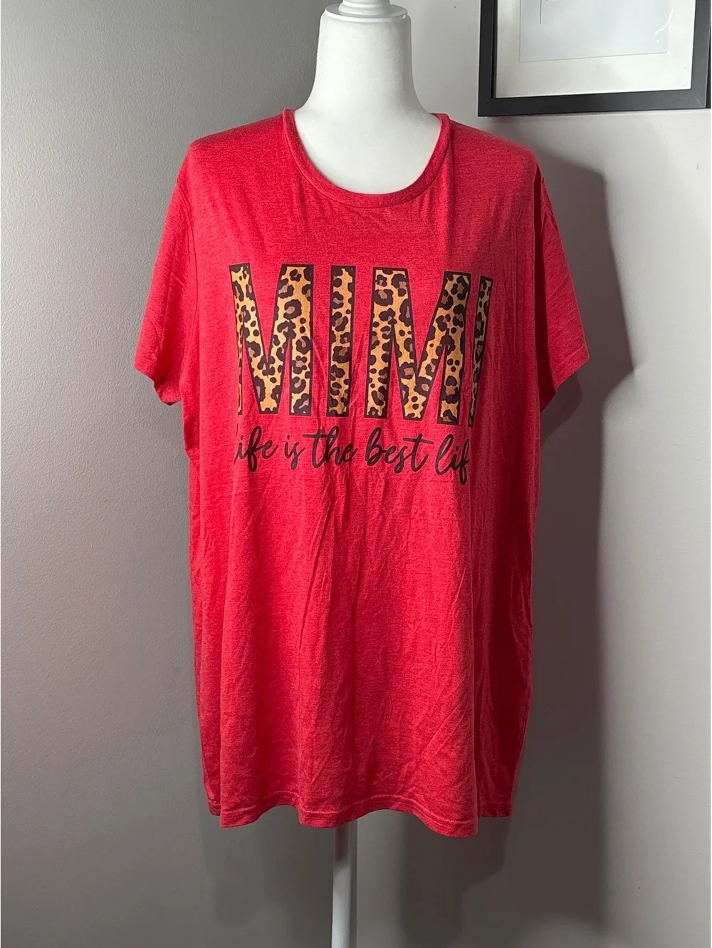 Instant Message Red Graphic T-Shirt Plus Size 1XW